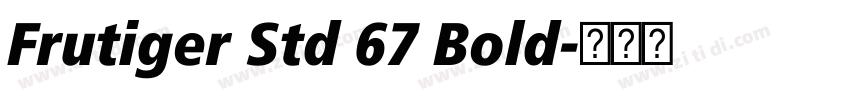 Frutiger Std 67 Bold字体转换